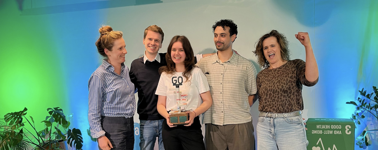 Def foto go game changers awards Bean Food Pairing wint de Jury Award van de Go Game Changers Awards van de Hogeschool van Amsterdam.